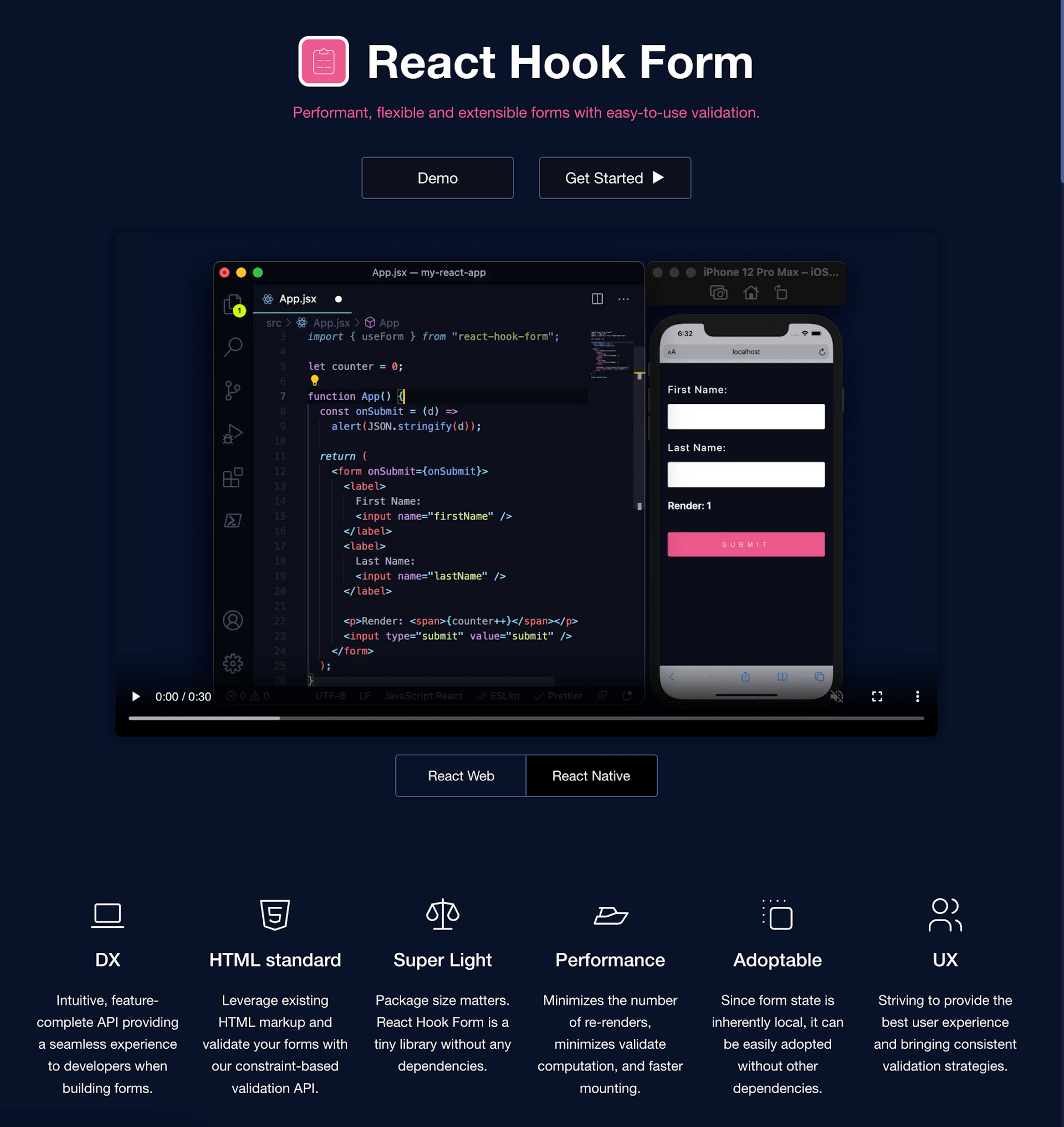 Form Library: React-Hook-Form