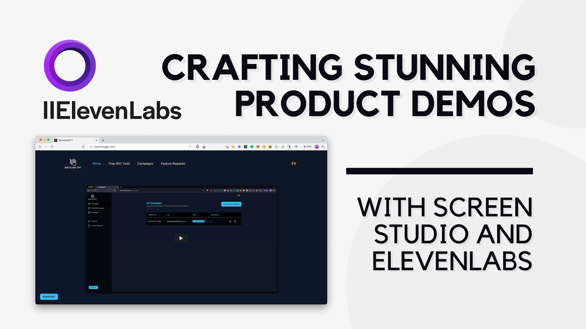 Crafting Stunning Product Demos: A Guide to Using Screencast & Elevenlabs